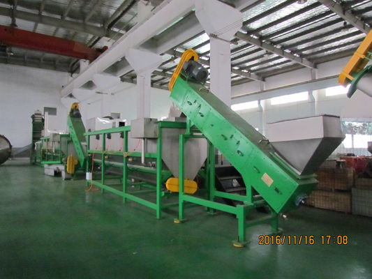 300kg/h, 500kg/h, 1000kg/h-HDPE flessen het verpletteren en wasmachine